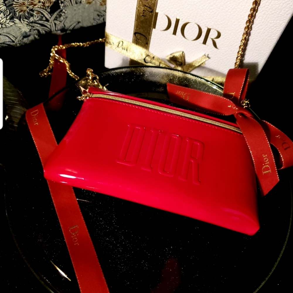 Dior Cosmetic pouch repurposed as a crossbody bag